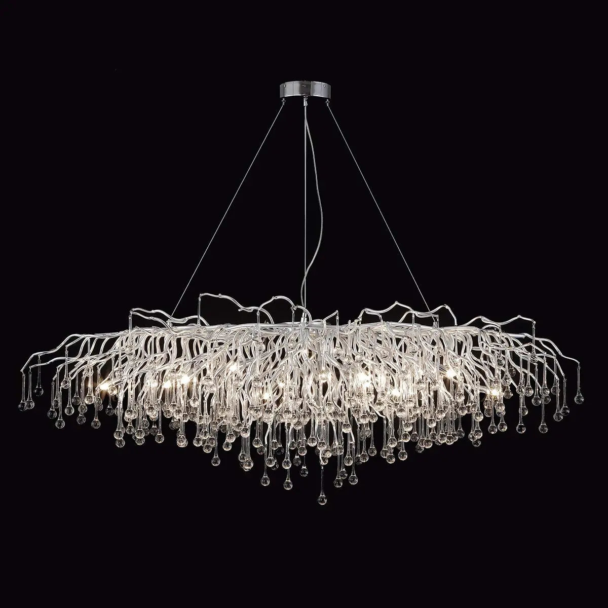 Elegant gold crystal chandelier for living room aluminum pendant