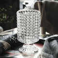 Elegant diamond cut crystal glass vase dining room pedestal decor