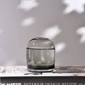 European gray gradient glass flower vase set living room decor