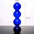 Modern colorful stacked glass vase set living room decor