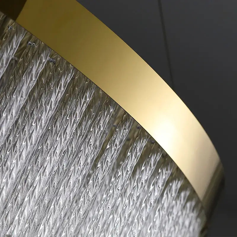 Modern gold luster crystal chandelier dining room pendant light