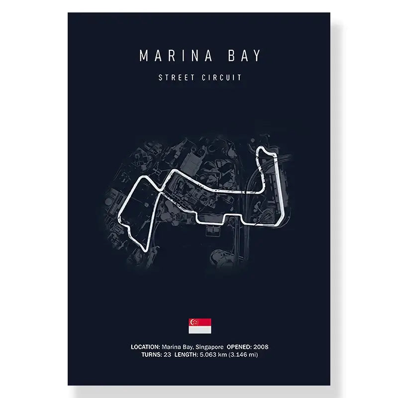 Modern blue and white paul ricard imola track canvas bedroom art