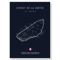 Circuit de la sarthe race track canvas wall art living room decor