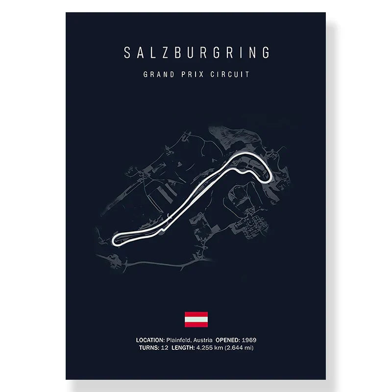 Monza italy f1 track circuit canvas wall art bedroom decor