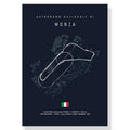 Monza italy f1 track circuit canvas wall art bedroom decor