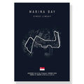 Modern navy marina bay singapore circuit canvas wall art bedroom