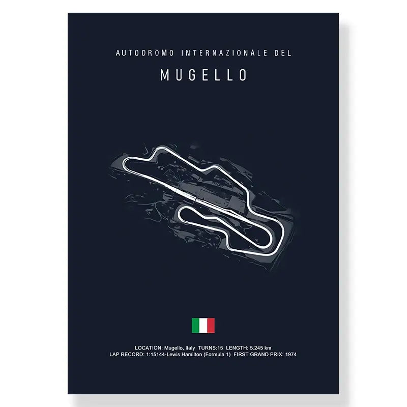 Spa francorchamps racing track dark blue canvas art living room