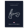 Modern zandvoort blue and white circuit canvas painting living room art