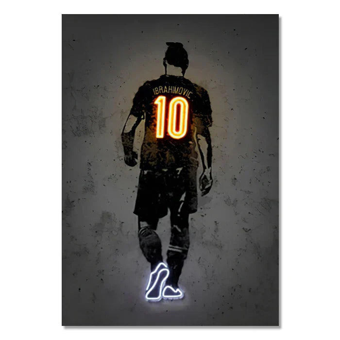 Neon basketball player silhouette wall art bedroom neon style decor
