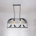 Farmhouse metal black finish birdcage light fixture kitchen pendant
