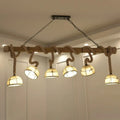 Nautical rope farmhouse wood bowl pendant light dining room