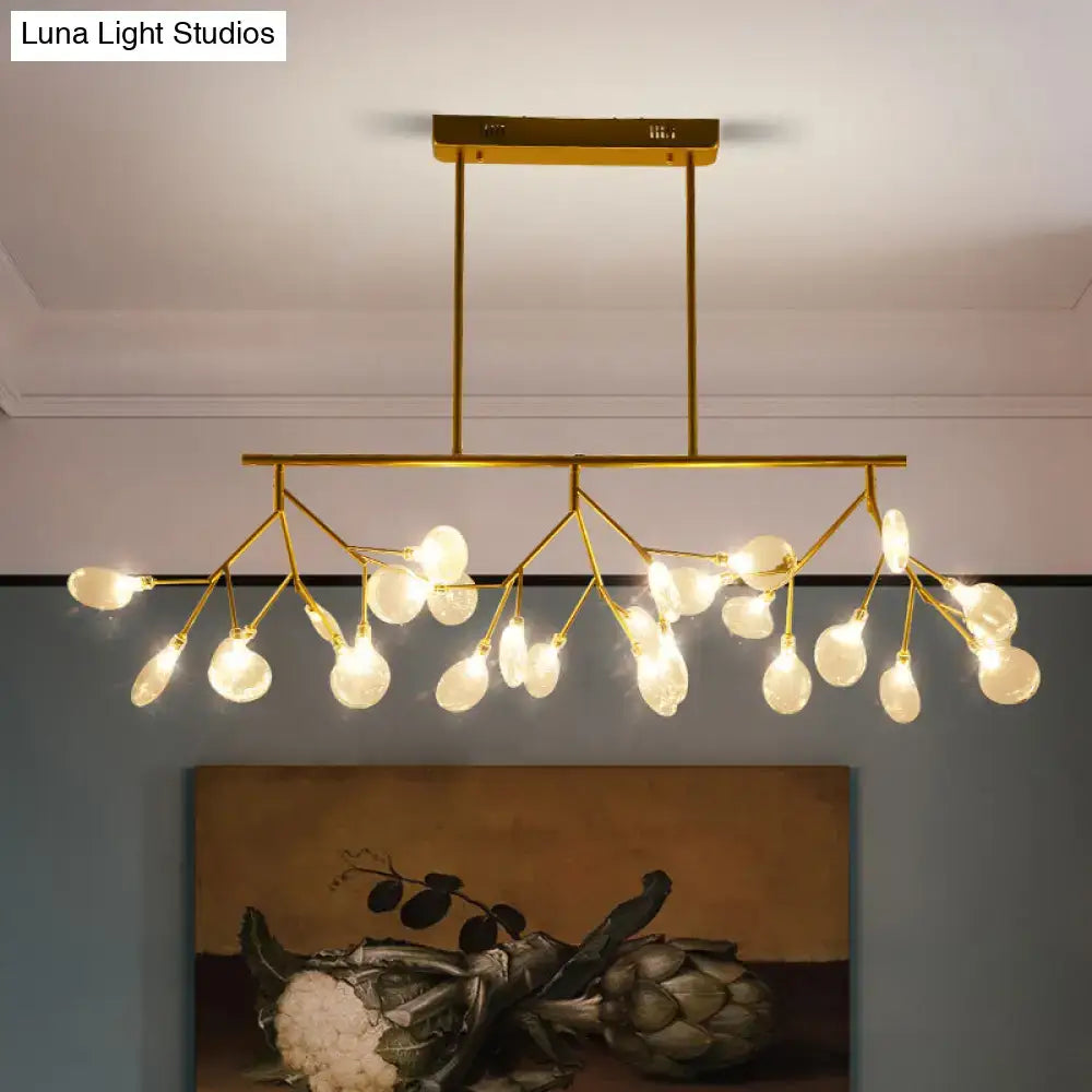 Modern gold firefly led island pendant light for dining room
