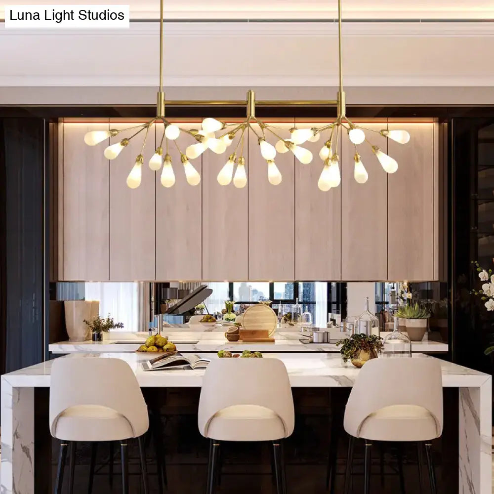 Postmodern brass finish firefly suspension light dining room chandelier