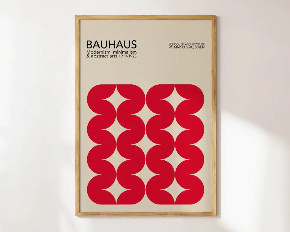 Retro geometric bauhaus canvas poster living room wall art