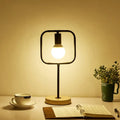 Modern geometric frame metal table lamp bedroom night light