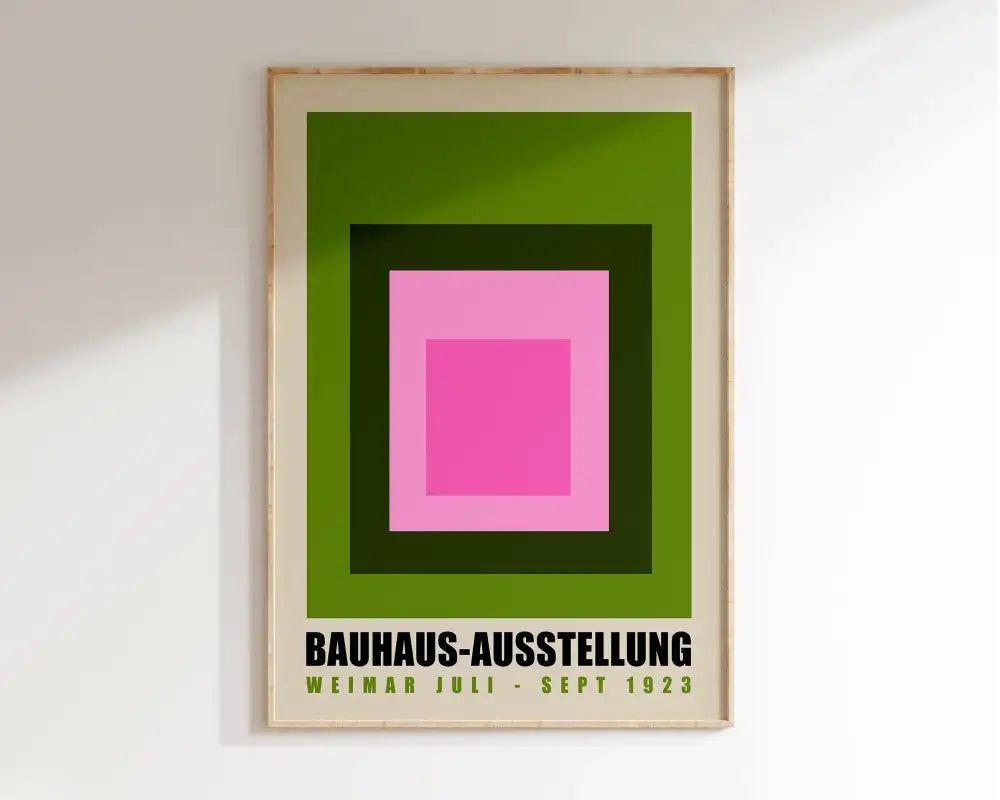Bauhaus beige and black geometric canvas poster living room decor
