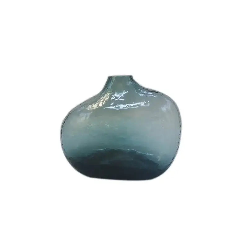 Geometric zen glass single flower vase amber living room set of 2