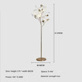 Modern gold ginkgo leaf floor lamp for living room