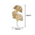 Modern ginkgo leaf gold wall lamp for bedroom and corridor