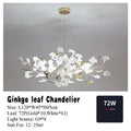 Modern white & gold ginkgo leaf pendant chandelier for living room