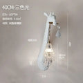 White ceramic giraffe love wall lamp bedroom crystal sconce