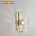 Modern minimalist black & gold glass aisle wall lamp bedroom sconce