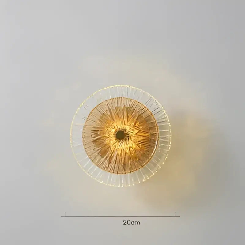 Modern gold flower glass aisle wall lamp living room sconce