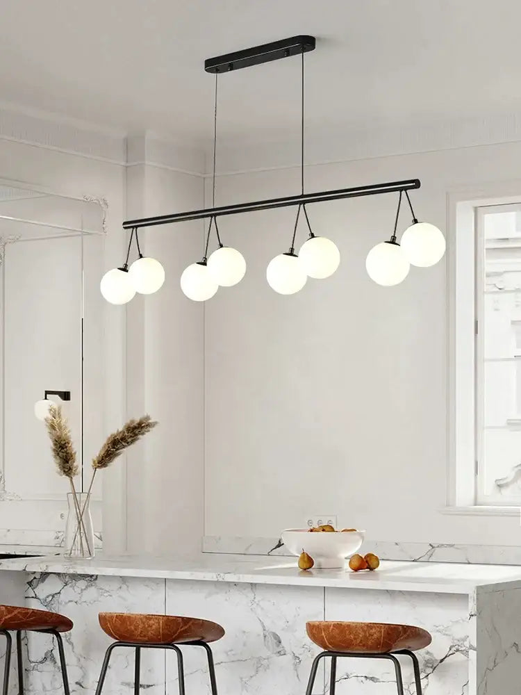 Decorbites glass art black frosted globe chandelier living room