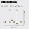 Modern brass glass ball bubble led chandelier dining room pendant light