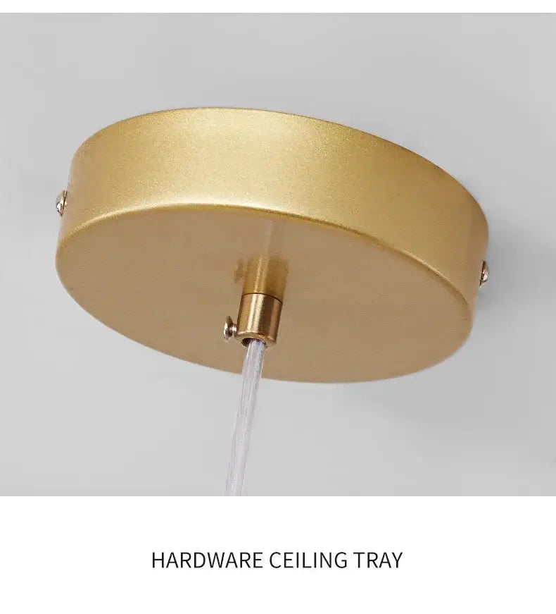 Modern gold glass ball ceiling chandelier dining room light