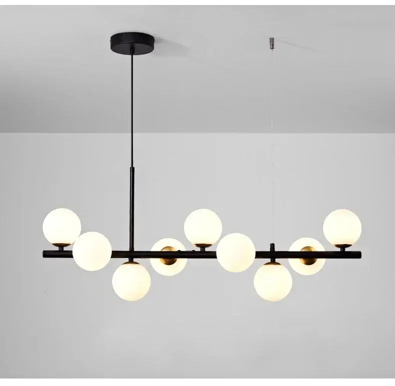 Modern gold glass ball ceiling chandelier dining room pendant light