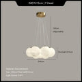 Modern french white and gold glass ball pendant lights dining room