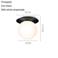 Modern gold glass ball ceiling lamp hallway light