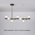 Modern black glass ball chandelier living room lighting
