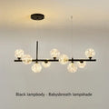Modern black glass ball chandelier dining room frosted lighting fixture