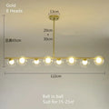 Modern gold glass ball chandelier dining room led pendant light