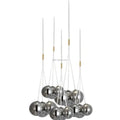 Modern gold glass ball chandelier dining room pendant light