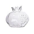 Textured clear pomegranate glass vase living room decor