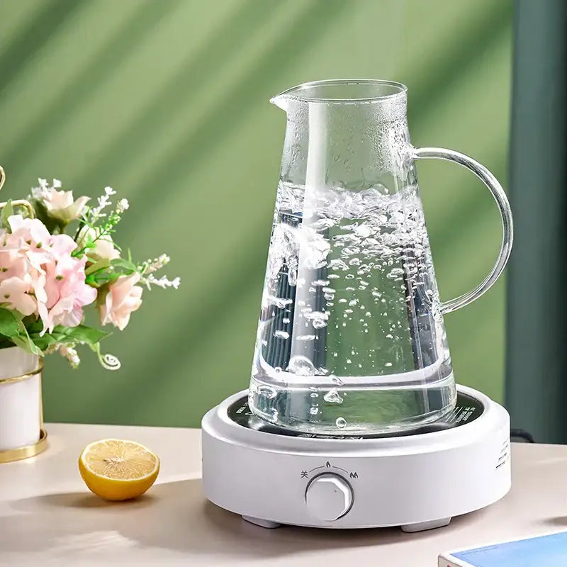 Modern gold and clear glass water kettle set kitchen tea jug