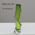 Hand blown fork shape glass vase living room tree inspired decor
