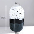 Speckled black & white ceramic hydroponics flower pot living room decor