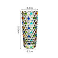 Mosaic rhinestone decorbites glass vase for living room desk decoration