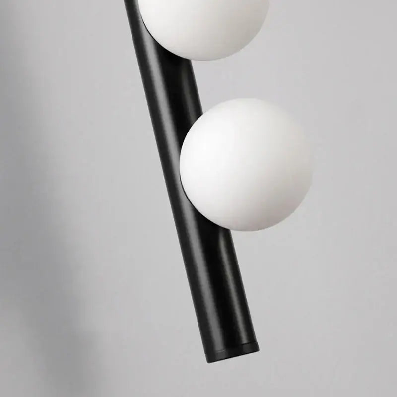 Modern black glass wall lamp living room spherical sconce