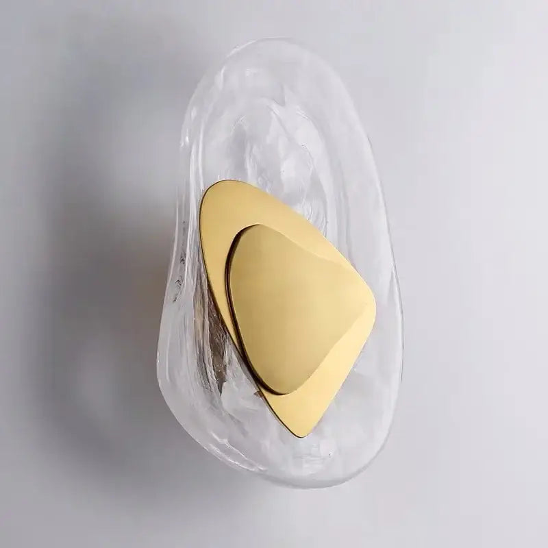 Minimalist marbled glass wall lamp for bedroom led sconce