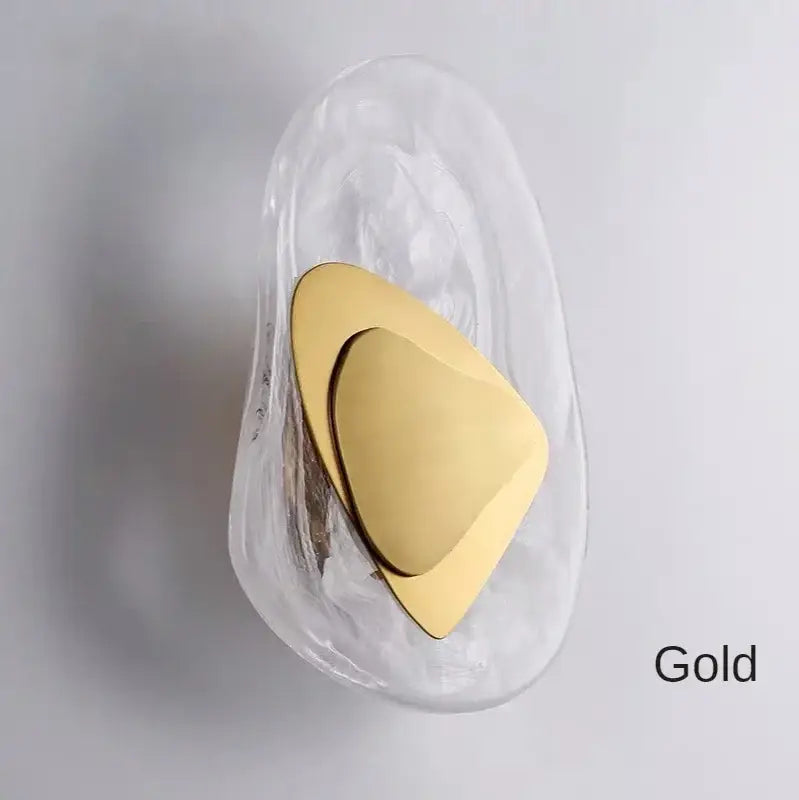 Minimalist marbled glass wall lamp for bedroom led sconce