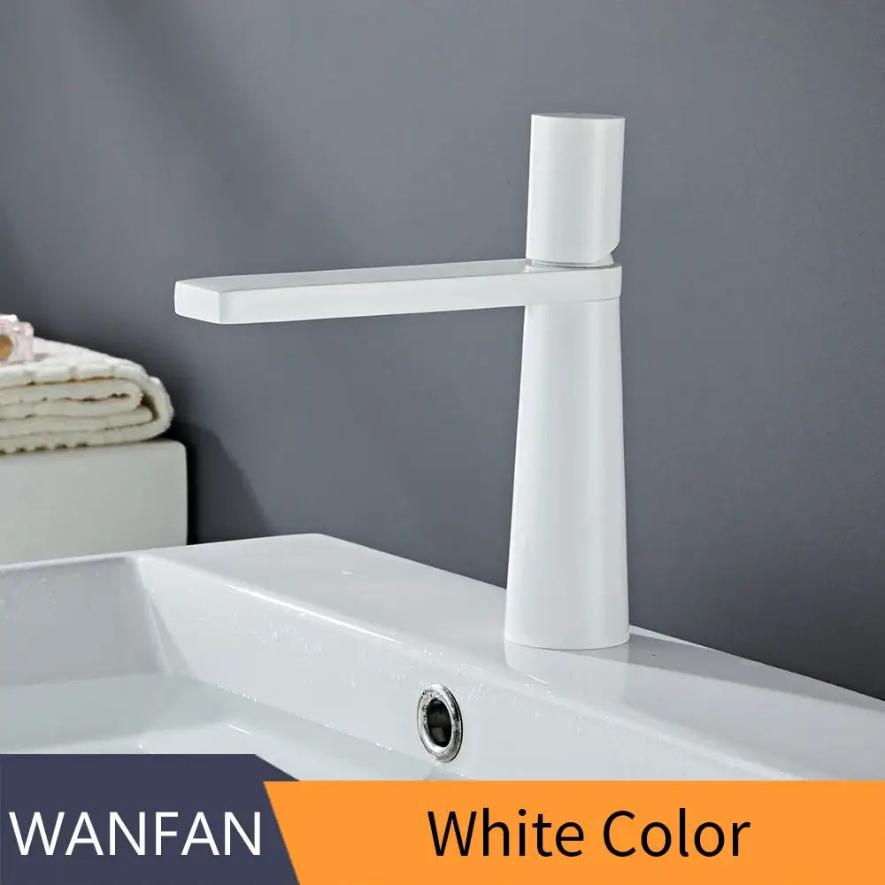 Modern minimalist gold brass basin faucet for bathroom sink