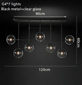Modern gold glass bubble starburst chandelier dining room light