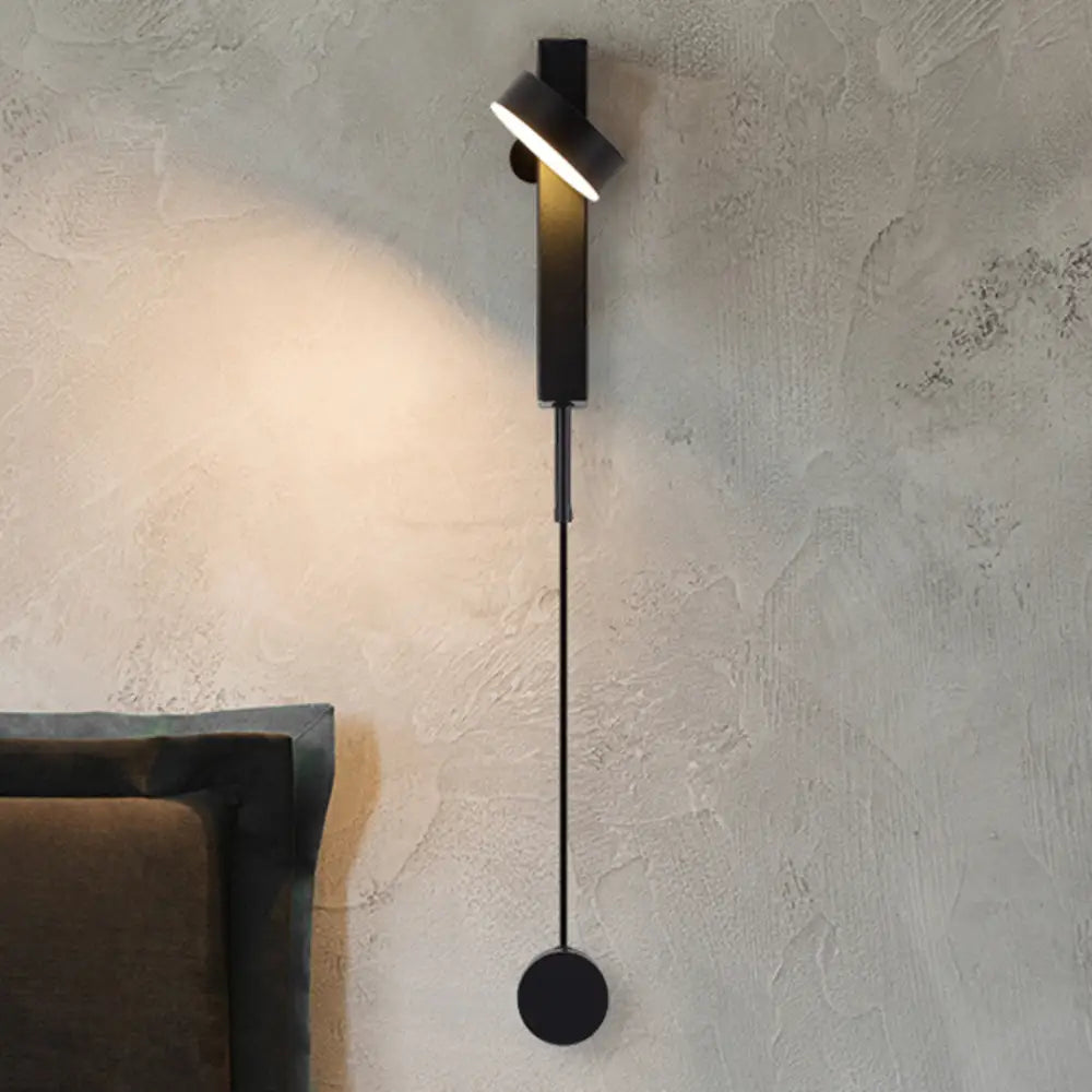 Minimalist black & brushed brass wall lamps bedroom dimmer switch