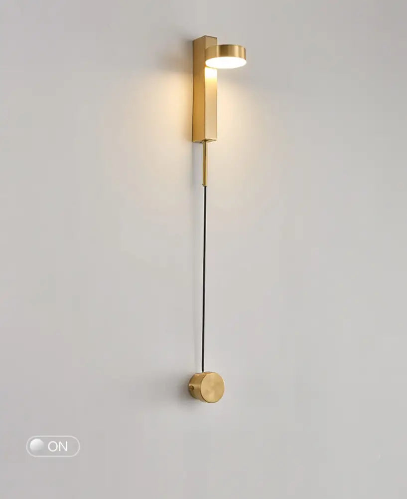 Minimalist black & brushed brass wall lamps bedroom dimmer switch
