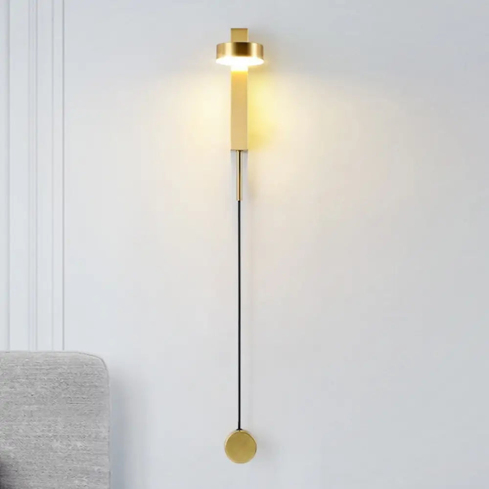 Minimalist black & brushed brass wall lamps bedroom dimmer switch